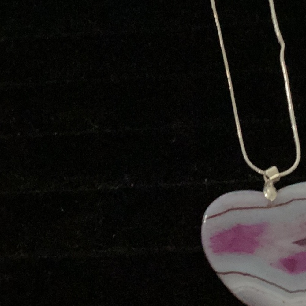 Purple Heart Pendant Necklace